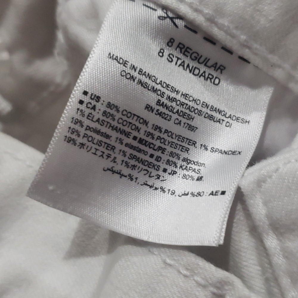 Old Navy Girls White Skinny Jeans-8 Regular - Picture 4 of 9